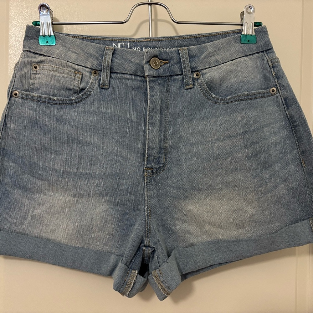 No Boundaries Blue Denim Jeans with Gold Stitching